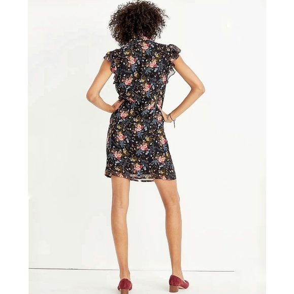 Madewell x No.6 | Silk Floral Ruffle Dress size 8 - Picture 4 of 14